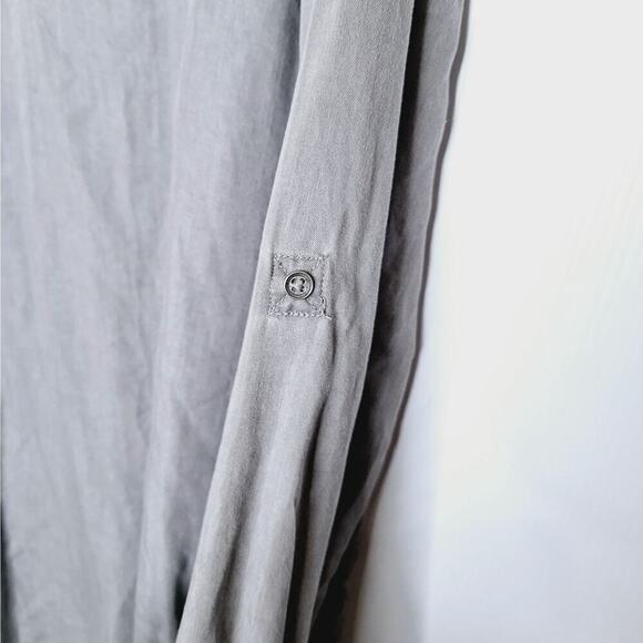 Beach Lunch Lounge Taylor Shirt Dress Large Chambray Tunic Lyocell Tencel - Picture 10 of 11